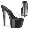 Pleaser - SKY301CRS Mules with heel - Black/Transparent Product image